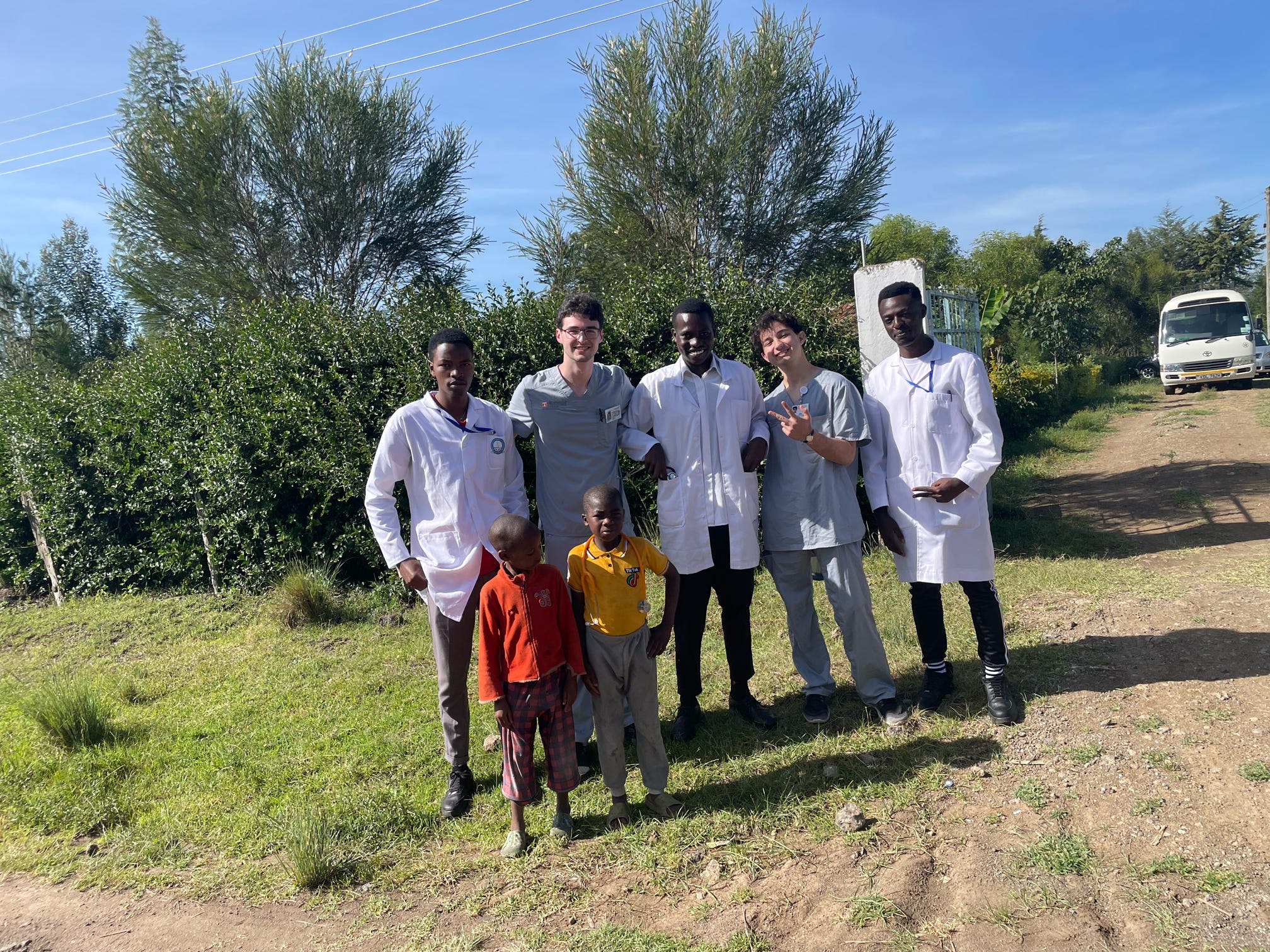 Students visiting rural community in Kenya